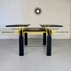 Table à manger extensible postmoderne design italien Lorenzo et Stefani, 1980