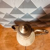 Italian wine carafe glass and silver plated