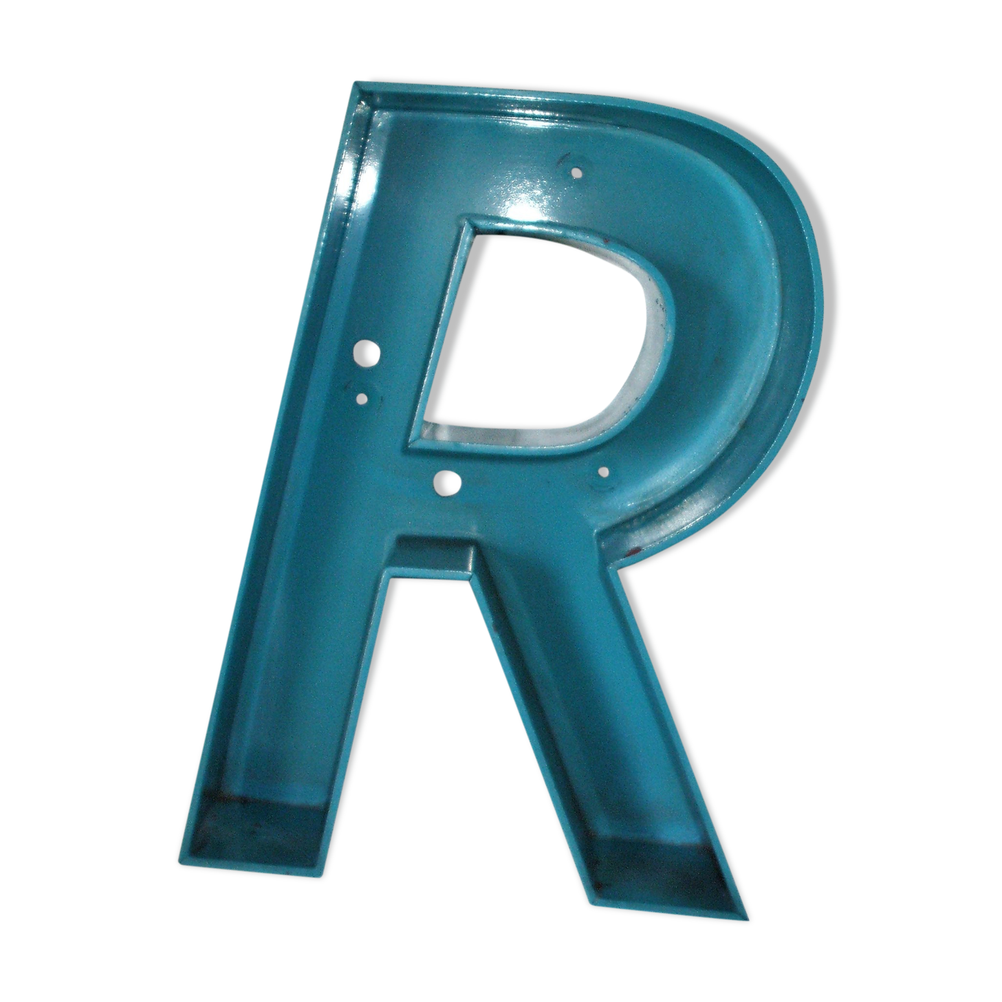 Lettre d'enseigne en plexiglas " bleu " ( r )