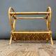 Rattan and glass end table 1960s