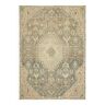 Tapis beige décoratif vintage fait à la main 236x333cm