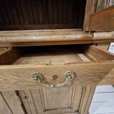 20th century oak glass bookcase