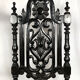 Set of two nanny chairs, blackened wood, Napoleon III