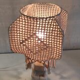 Table lamp statuette in limestone - mid 20th century