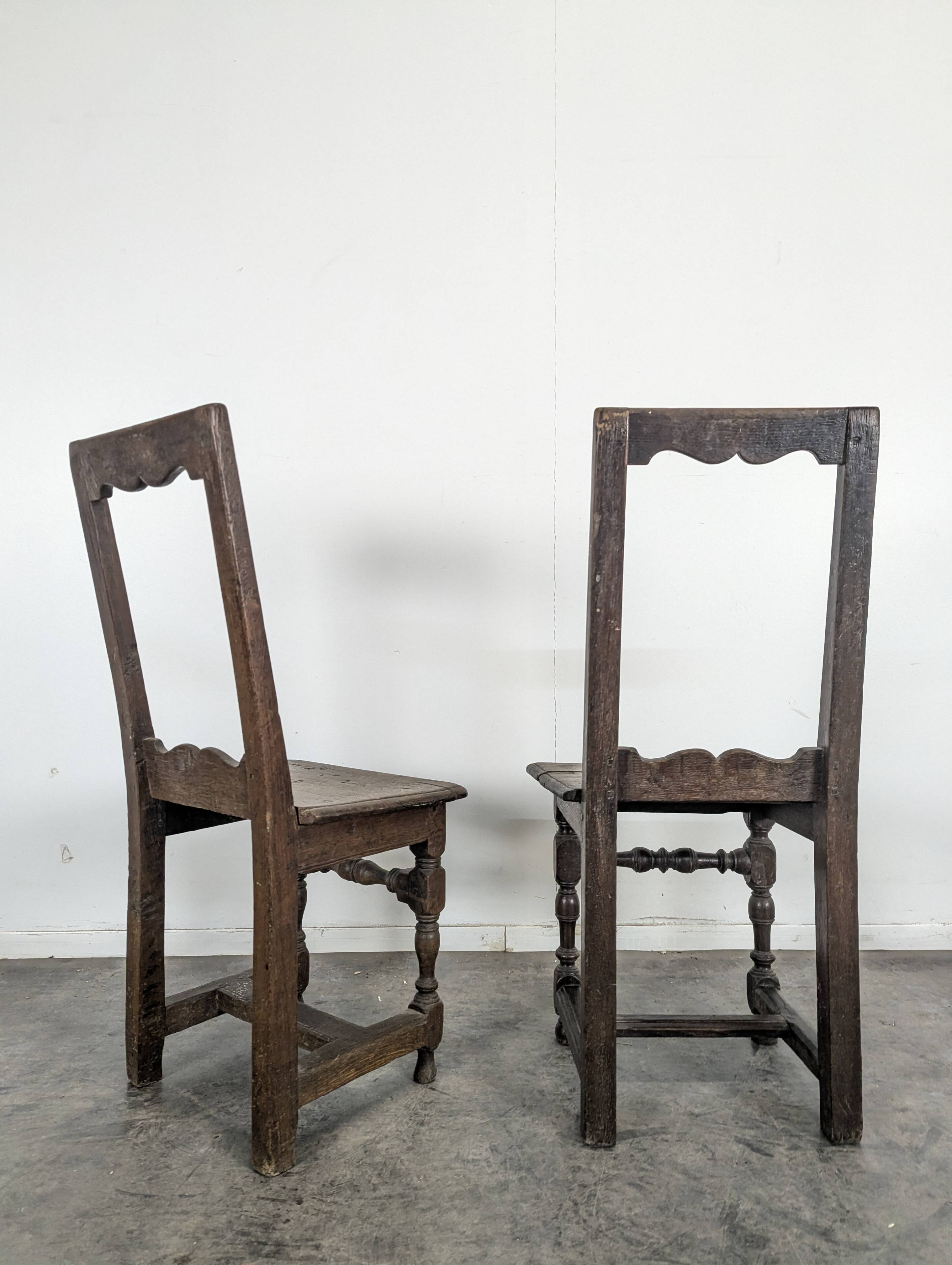 Pair of Lorraine chairs in oak