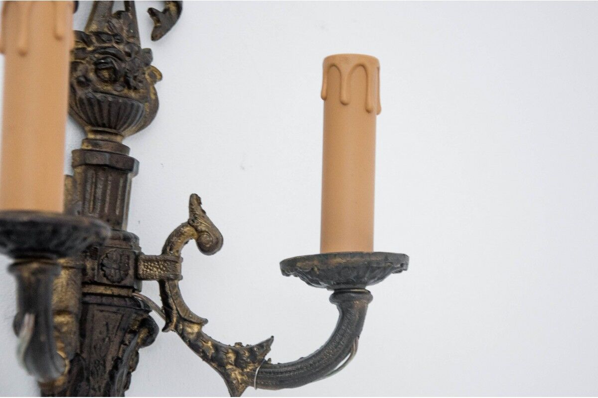 Pair of wall lamps, France, around 1890.