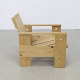 Dutch Lounge Chair in the style of Gerrit Rietveld, 1980s