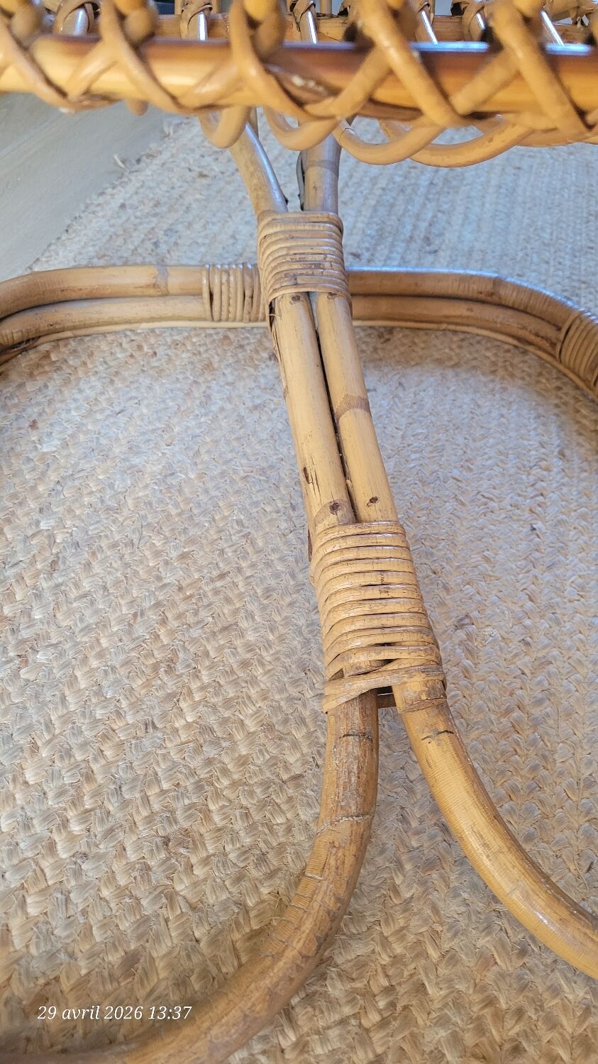 Vintage rattan armchair