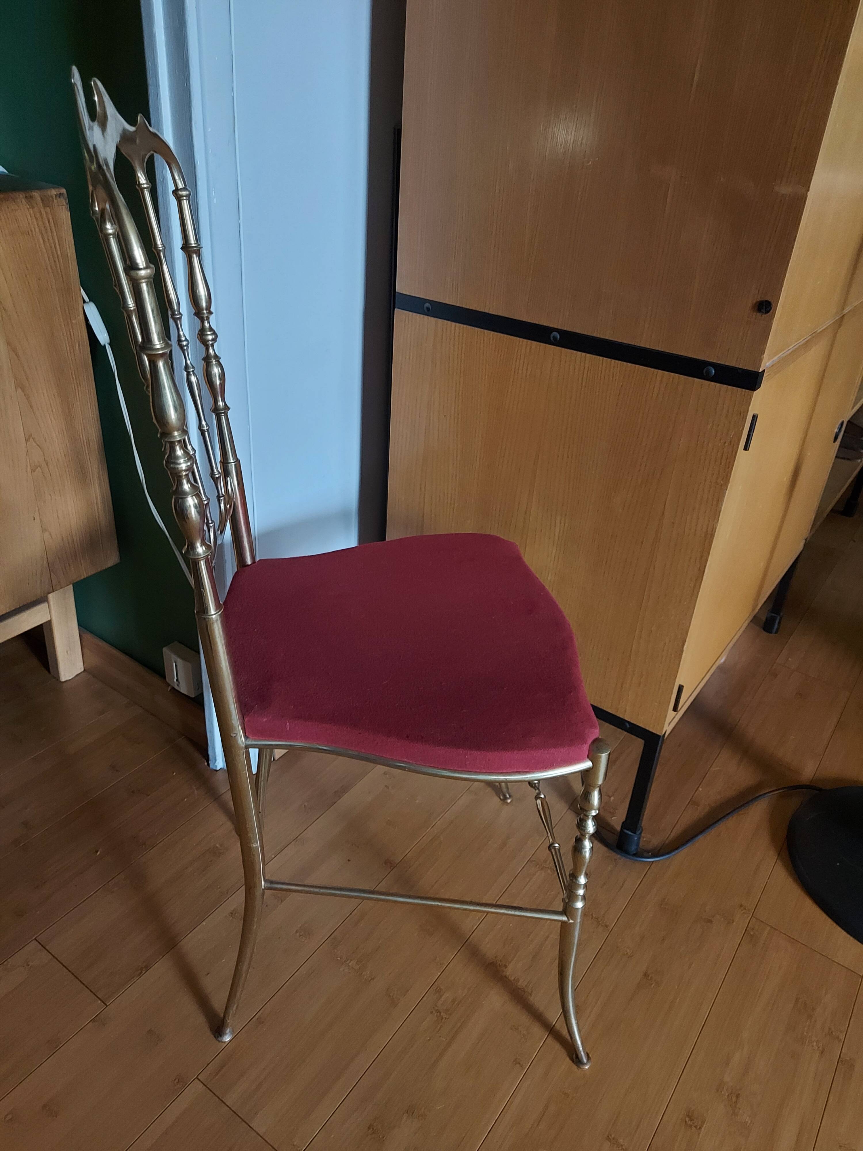 Chiavari Italian brass design chair