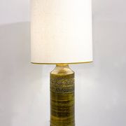 Lampe en céramique verte Bitossi, Italie milieu XXème