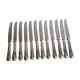 Ercuis set of 12 knives silver metal and stainless steel model Violin