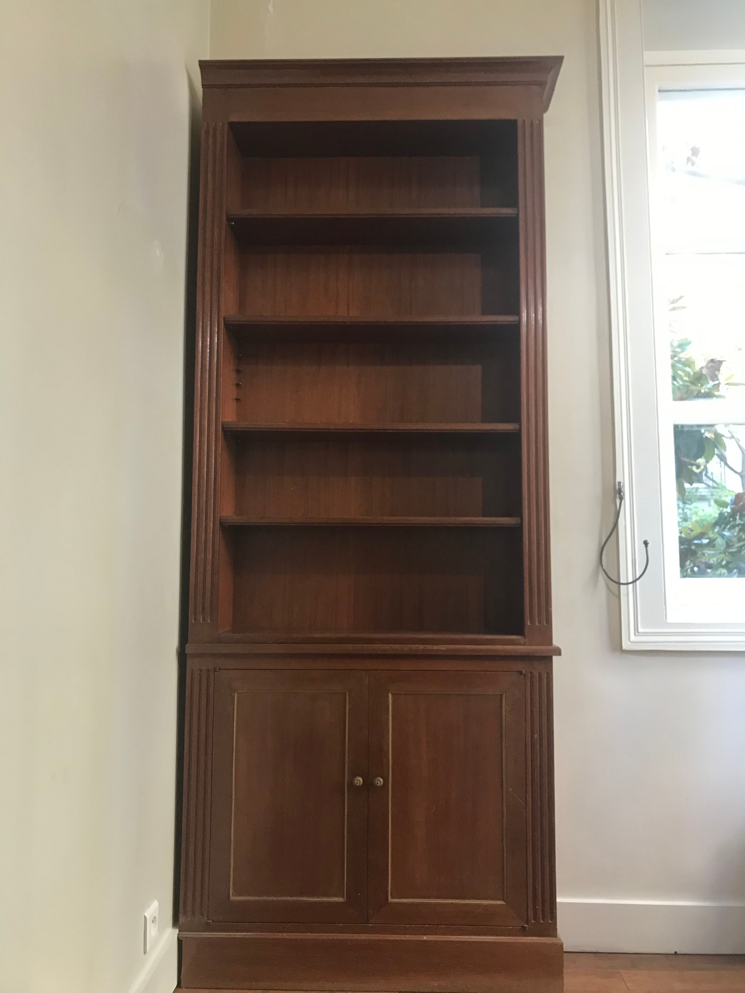 Antique wood bookcase furniture Napoleon III style