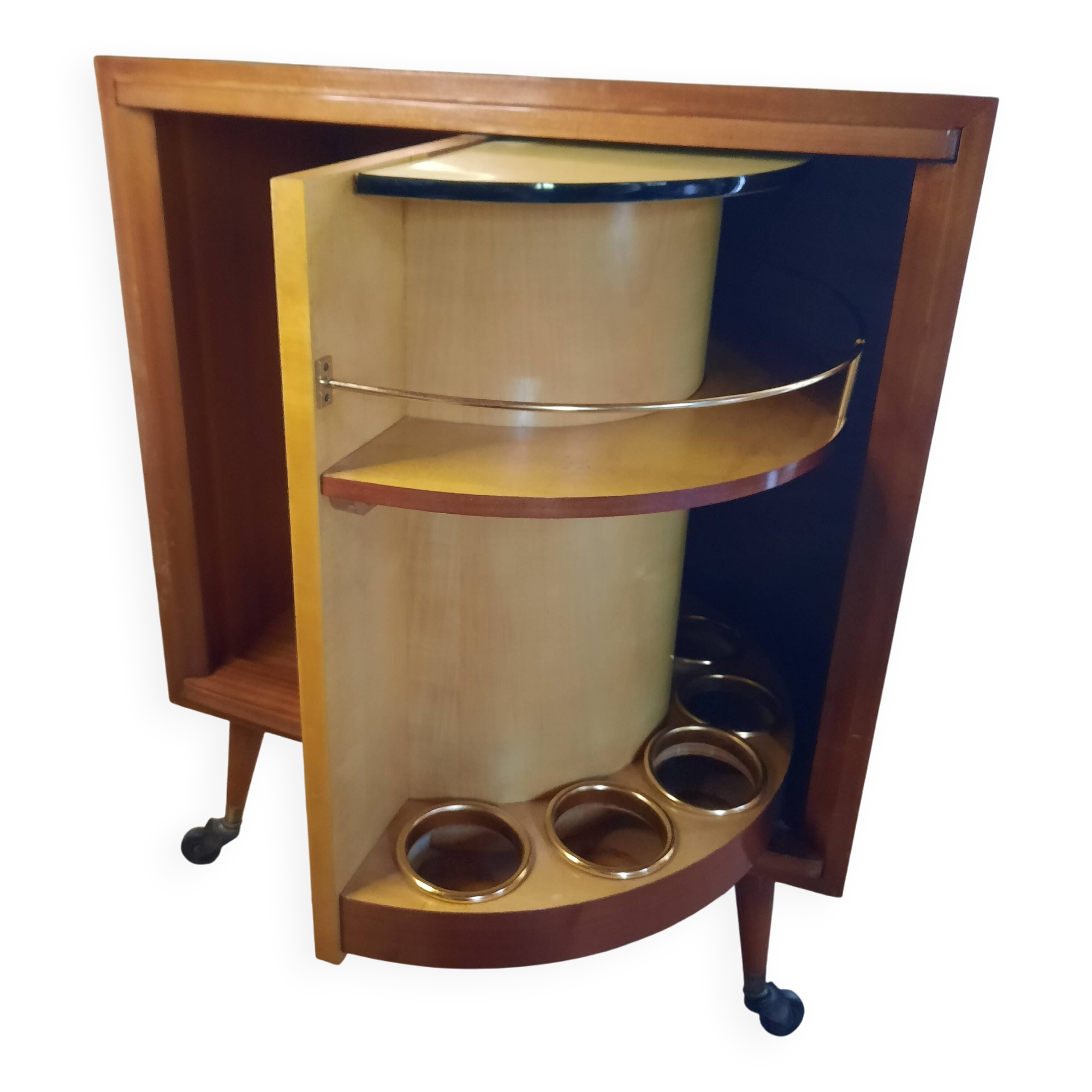 1950s rotating bar cabinet