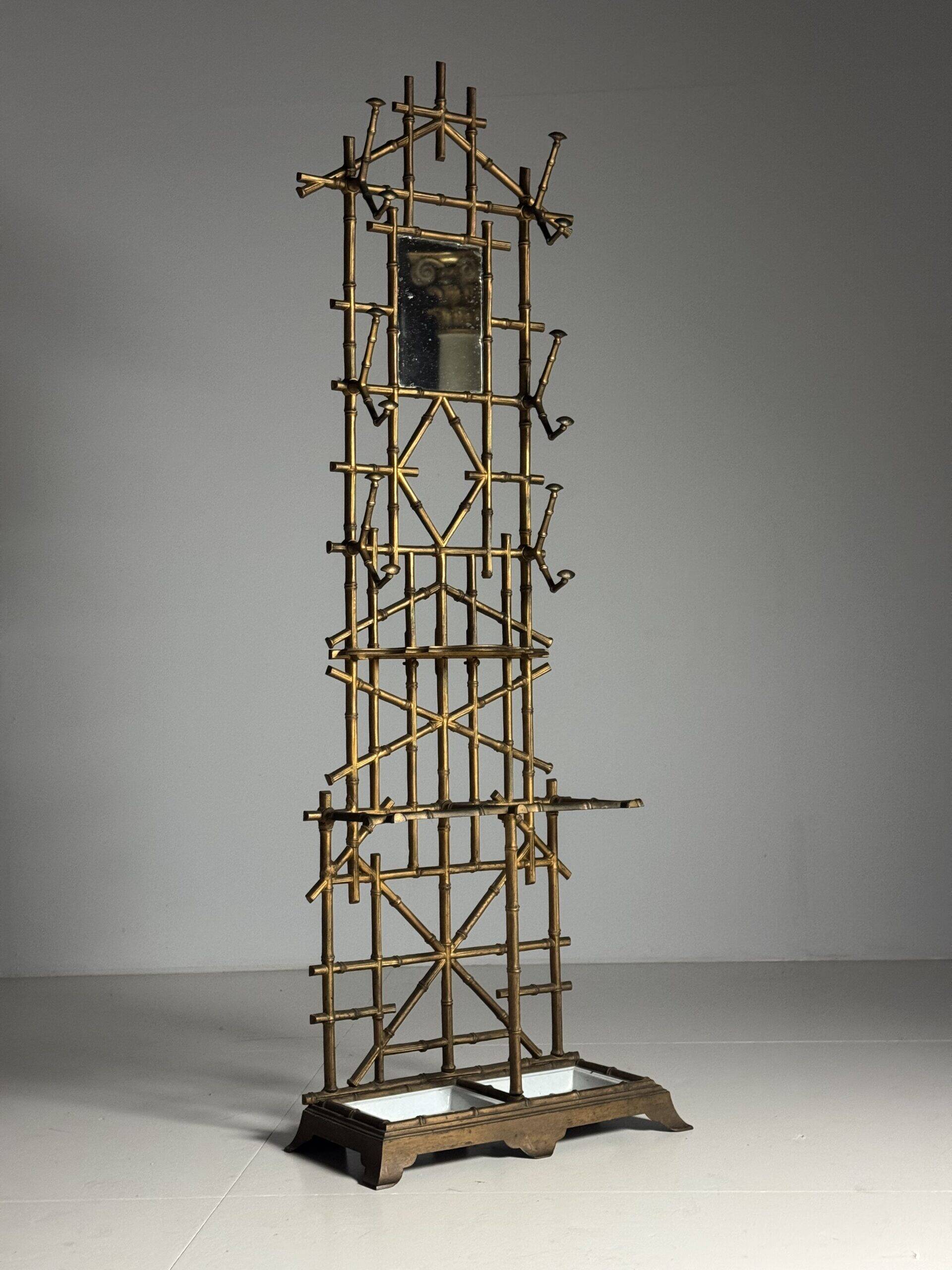Porte-manteau en faux bambou, vers 1900