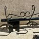 Key-shaped key holder and coat rack set, wrought iron