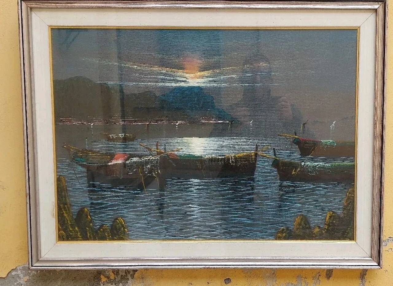 Seascape, oil on canvas, late 20th century