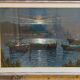 Seascape, oil on canvas, late 20th century