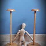 Solid wooden hat-wear duo