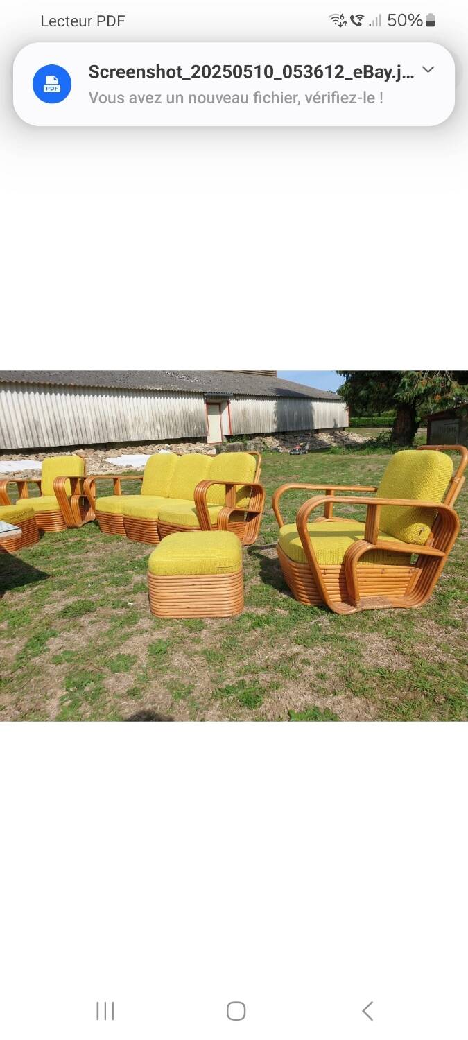 complete vintage pretzel living room