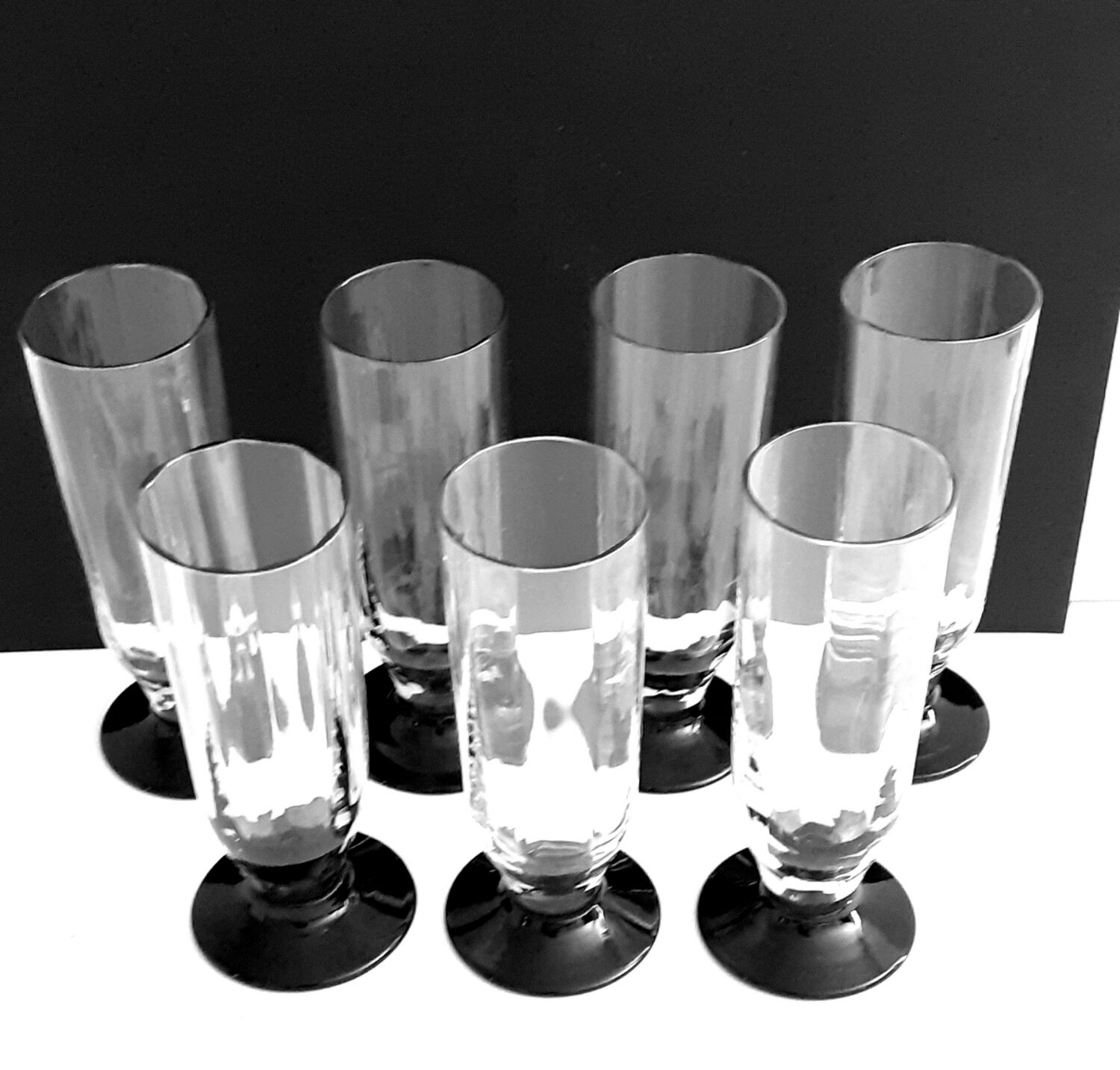 7 Daum Nancy Champagne flutes