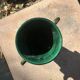White Letalle vase for Saint Clément - model 4212 in green and gold.