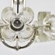 Crystal Glass Flower Pendant Light in Kalmar Style by Sische, Germany, 1970s