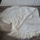 dessus de lit couverture vintage en crochet avec franges sur les bords