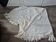 dessus de lit couverture vintage en crochet avec franges sur les bords