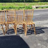 4 rattan chairs from the 1960s