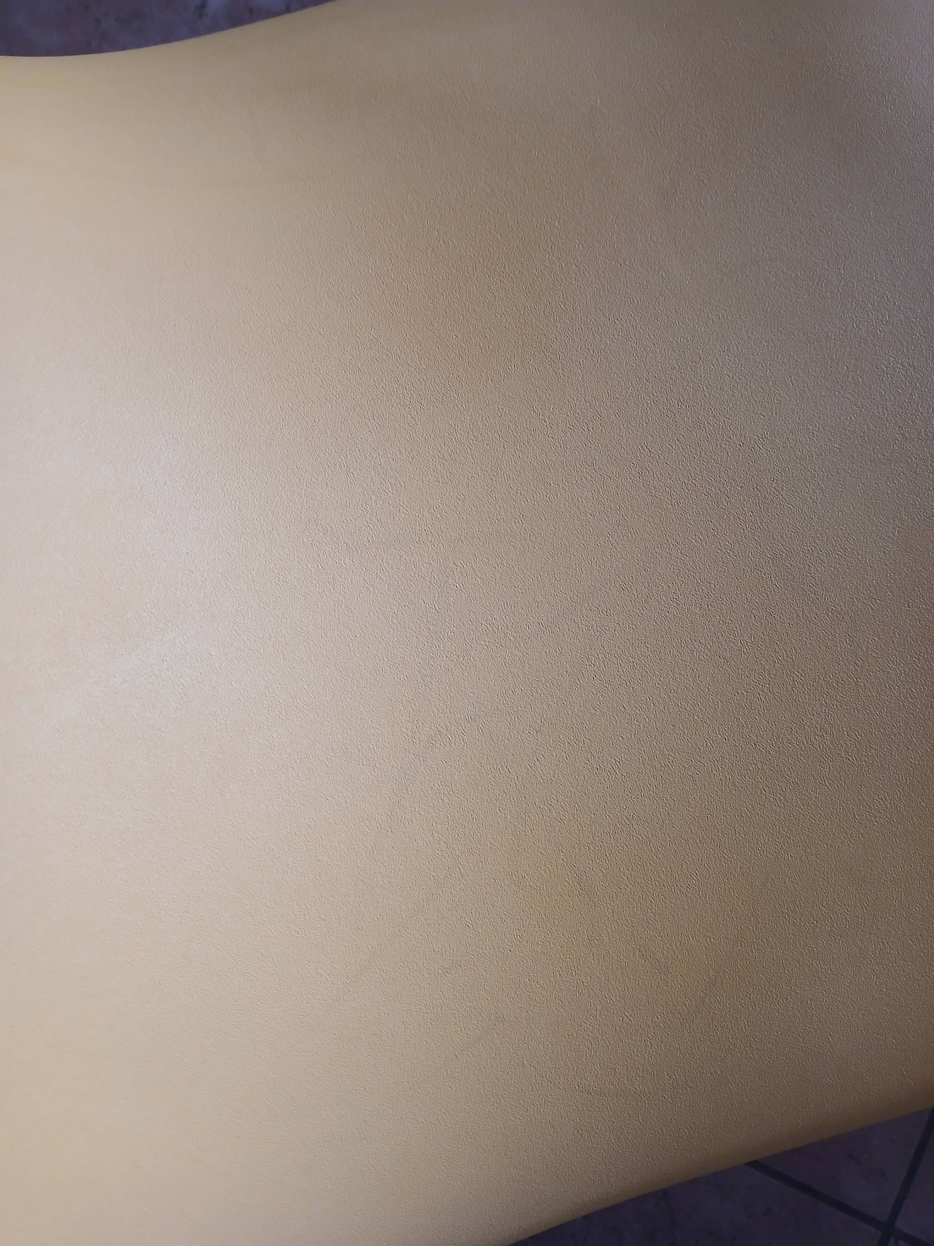 Lot de 4 chauffeuses années 70/80 vintage en similli cuir  jaune moutarde