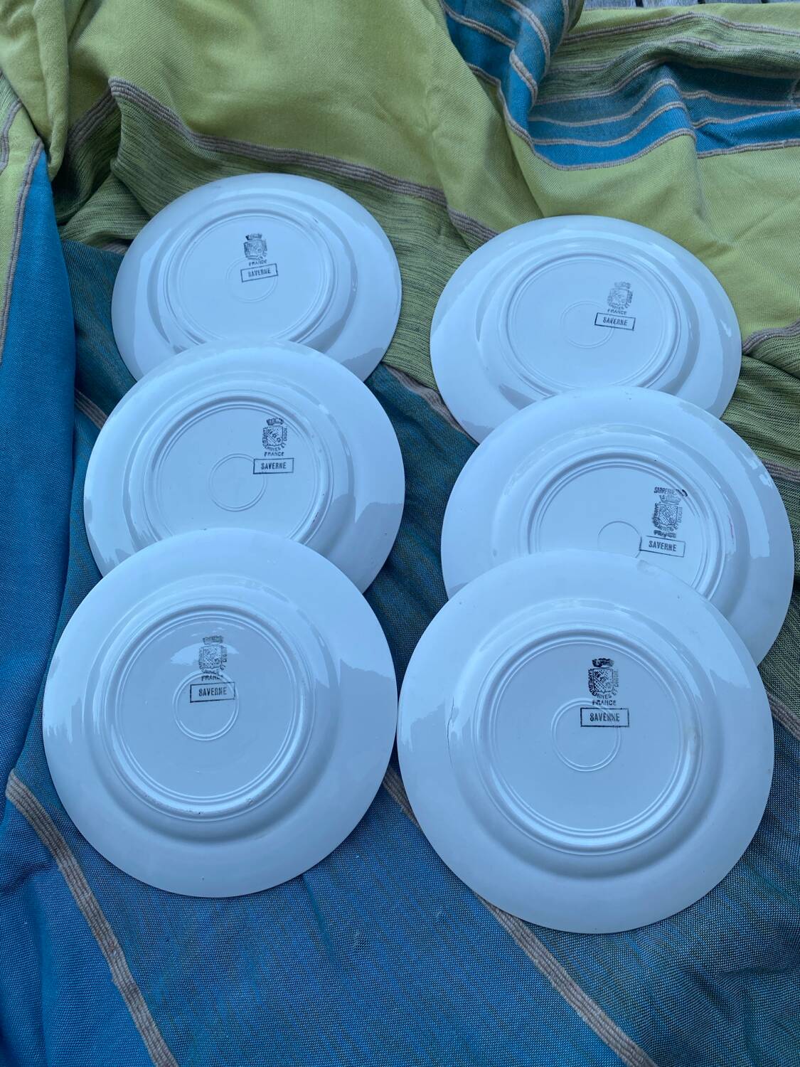 6 assiettes à dessert Sarreguemines et Digoin modèle Saverne