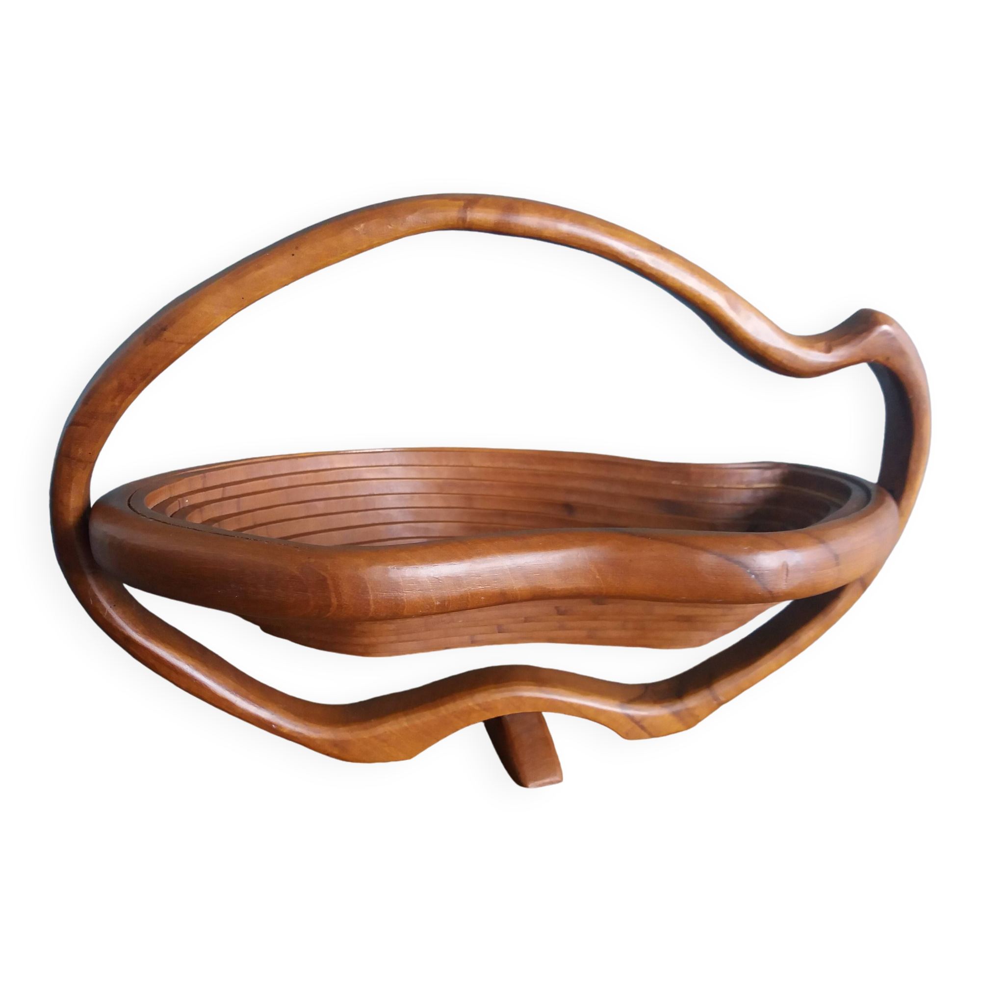 Foldable fruit basket basket, artisanal trivet