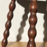 Turned wooden tripod stool