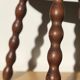 Turned wooden tripod stool