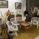 Rattan living room table with review door from the 70