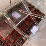 Designer coffee table in glass with an altuglass base.