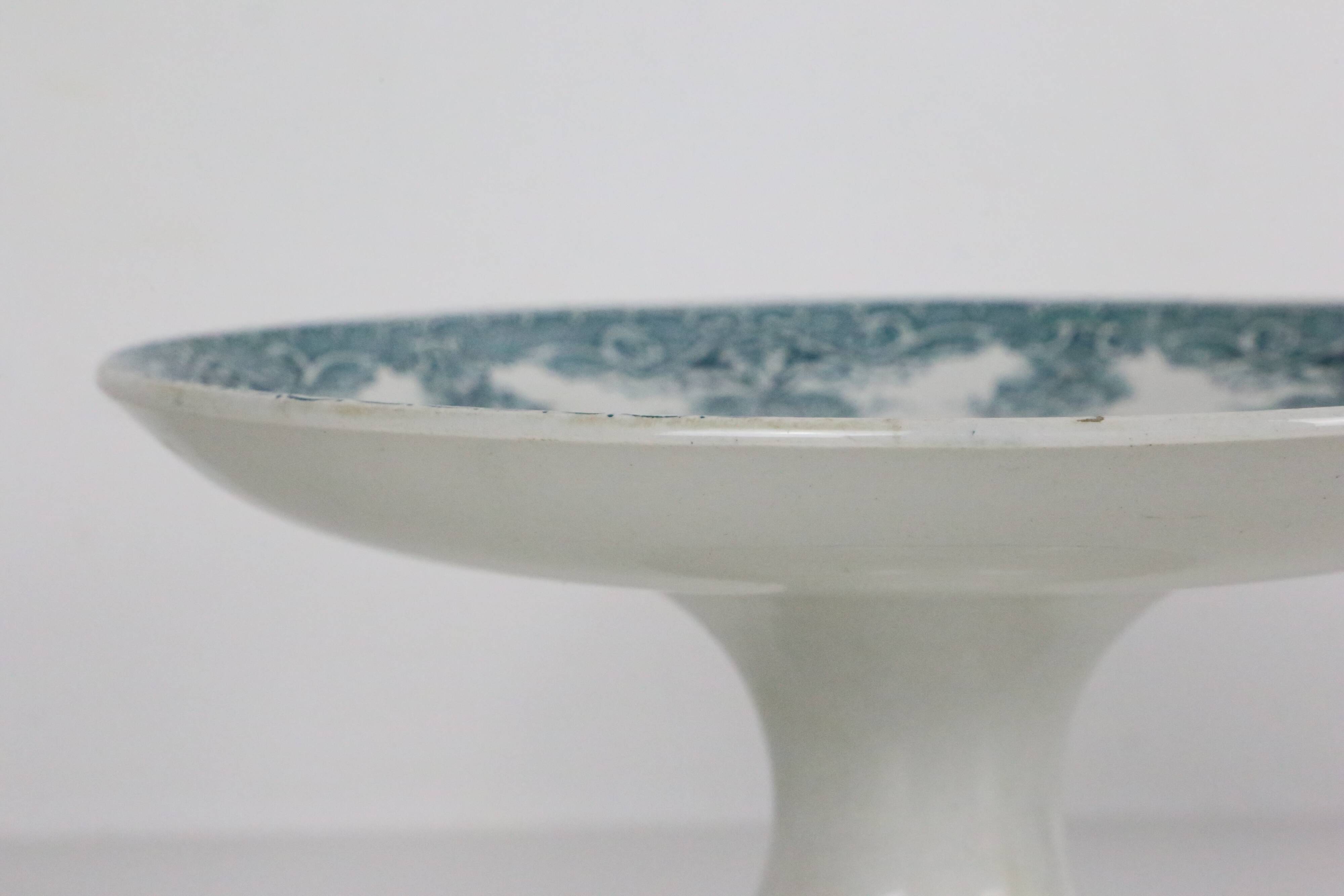 Old ceramic compote bowl, Prima de Saint Amand model, French manufacture, late 19th century