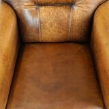 Super rugged sheepskin leather armchair with a wonderfully rugged look