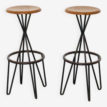 2 tabourets hauts Thonet Modèle CM127