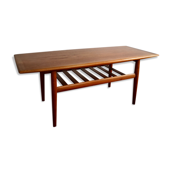 Table basse scandinave 60's modèle ''GJ106'' par Grete Jalk pour Poul Jeppesen