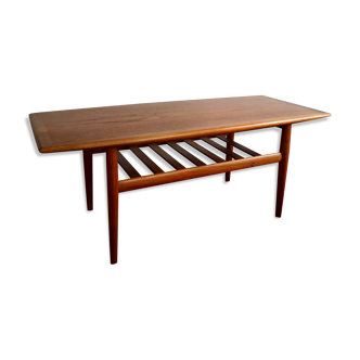 Table basse scandinave 60's modèle "GJ106" par Grete Jalk pour Poul Jeppesen