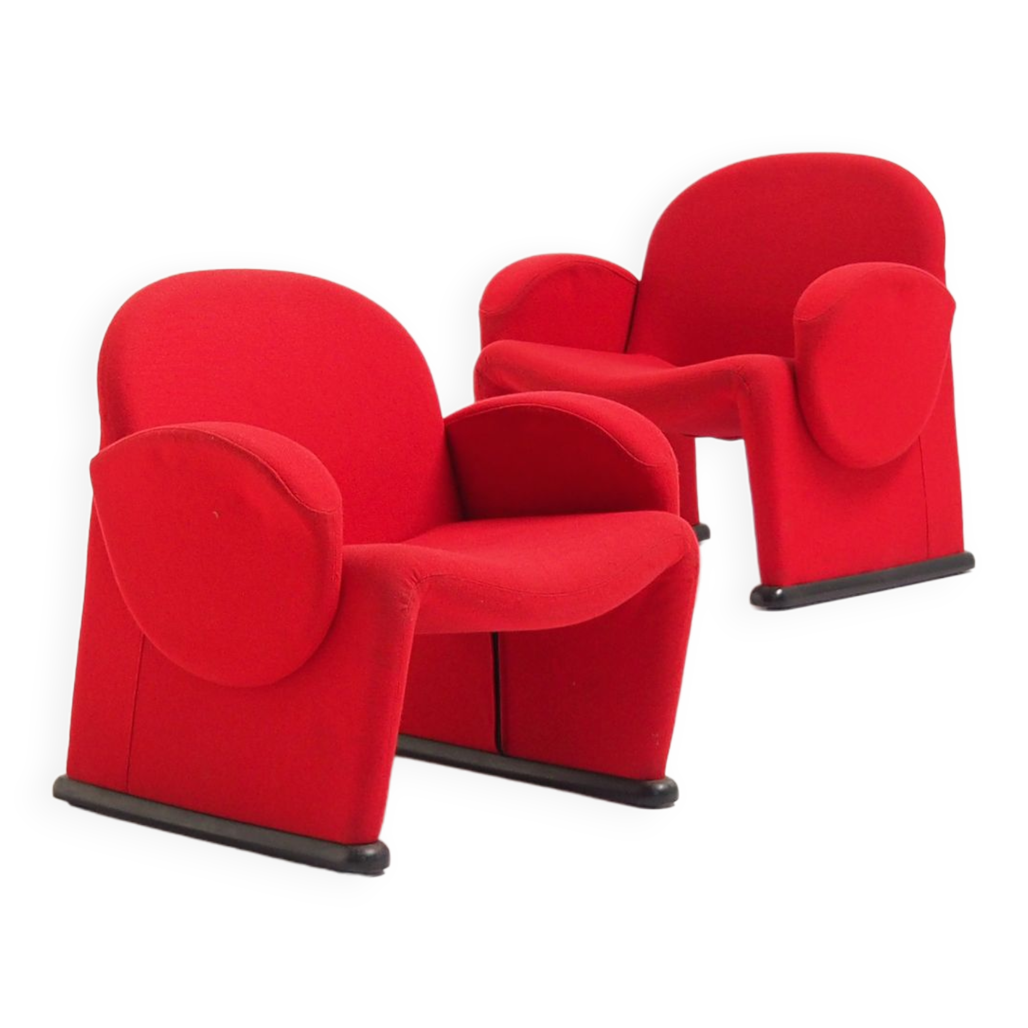 Funky red chairs from the 1970