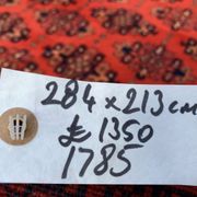 Vintage Afghan Turkoman Khalmohammadi Rug 284x213 cm, Red, Black Tribal Large