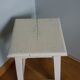 Square workshop stool painted white