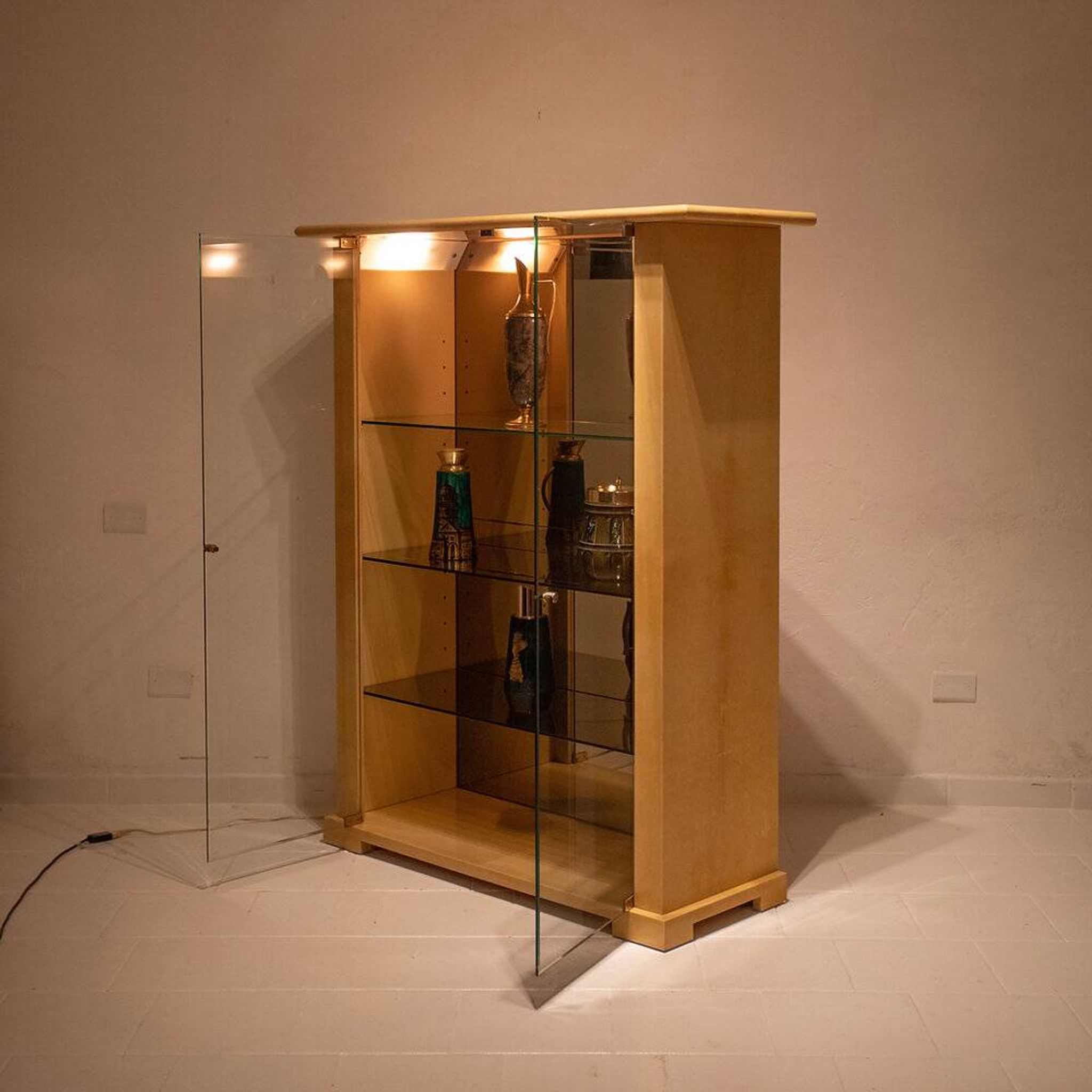 Parchment cabinet by Aldo Tura for Tura Milano