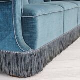 1960s, Danish 3-seater sofa, original condition, furniture velour.