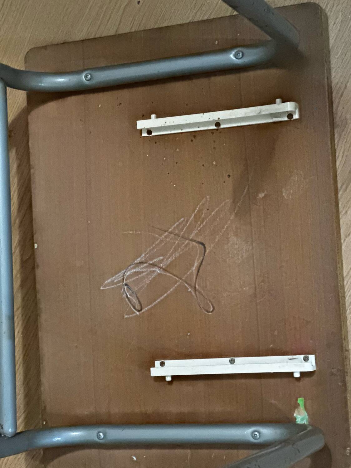 Vintage early childhood school table and chair.