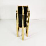 Art Deco brass newspaper rack, 1950s Germany