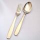 Art Deco SAIGON table cutlery in silver metal ALFENIDE by CHRISTOFLE 20.5cm