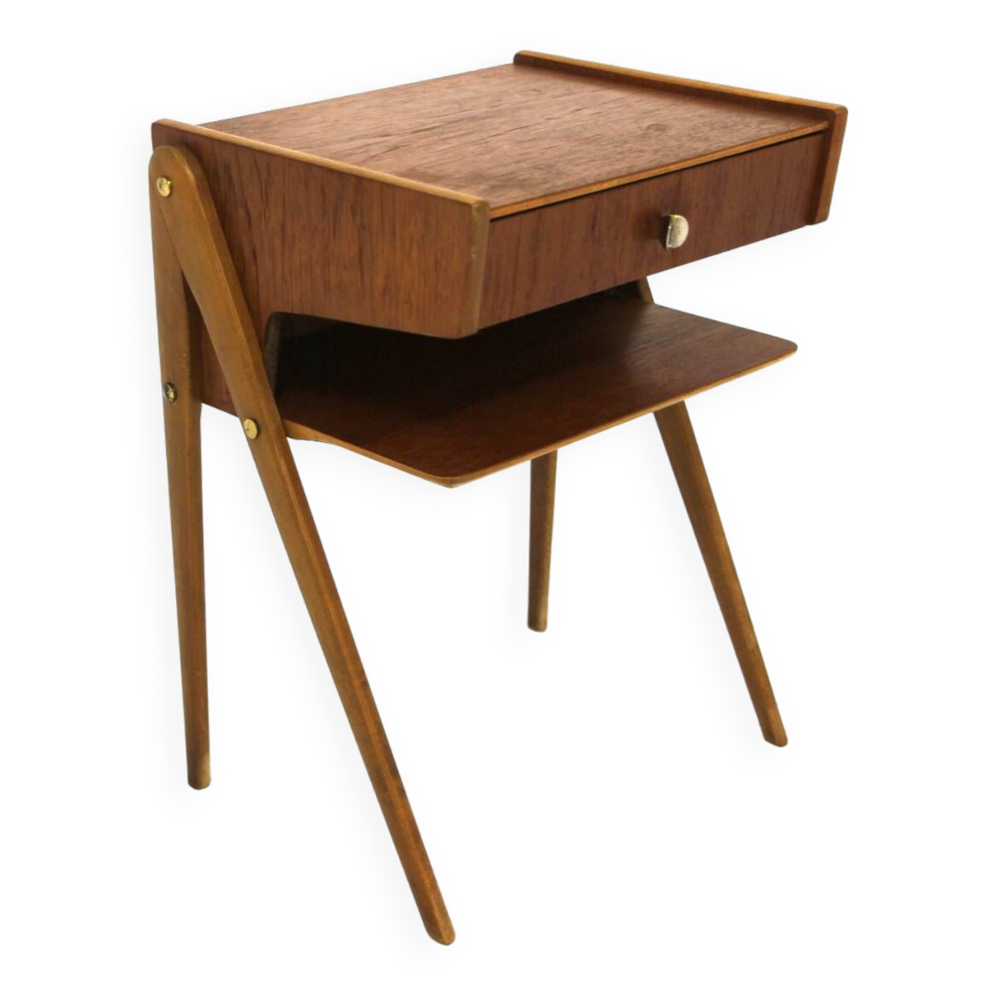Scandinavian teak bedside table, Sweden, 1950s